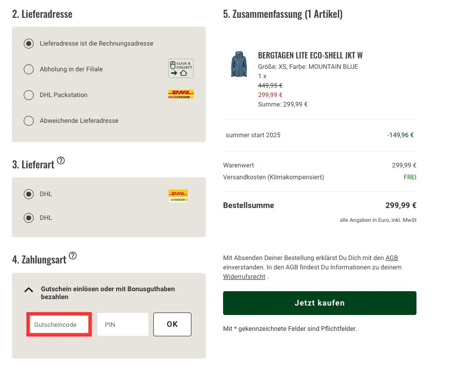 Globetrotter Gutscheincode einlösen