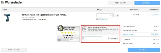 Contorion Gutschein einlösen