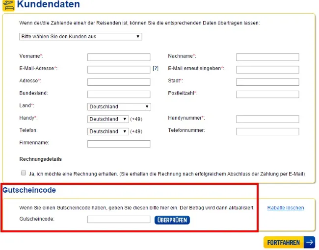 eDreams Gutscheincode einlösen