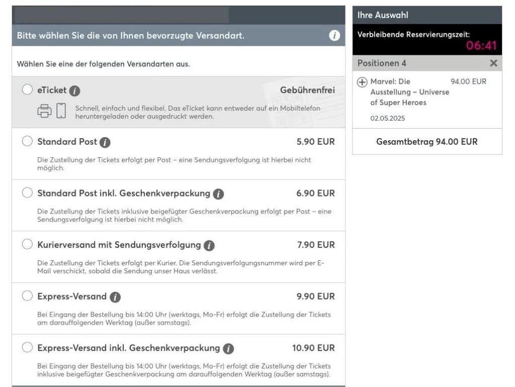 Ticketmaster Rabattcode eingeben