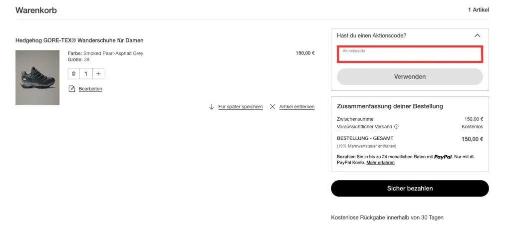 The North Face Aktionscode einlösen