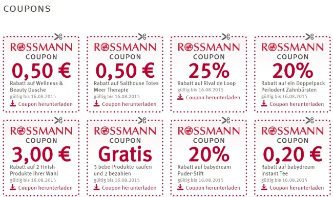Rossmann Gutscheine zum Ausdrucken