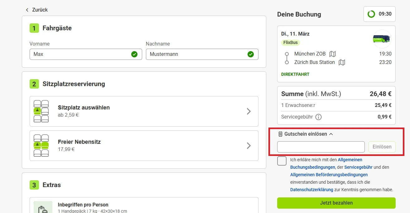 Gutscheincode FlixTrain
