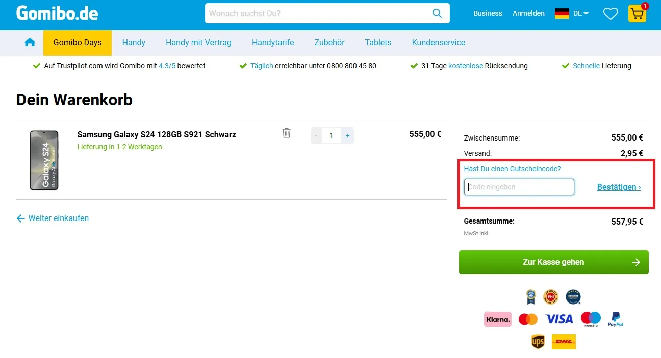 Gutscheincode Gomibo