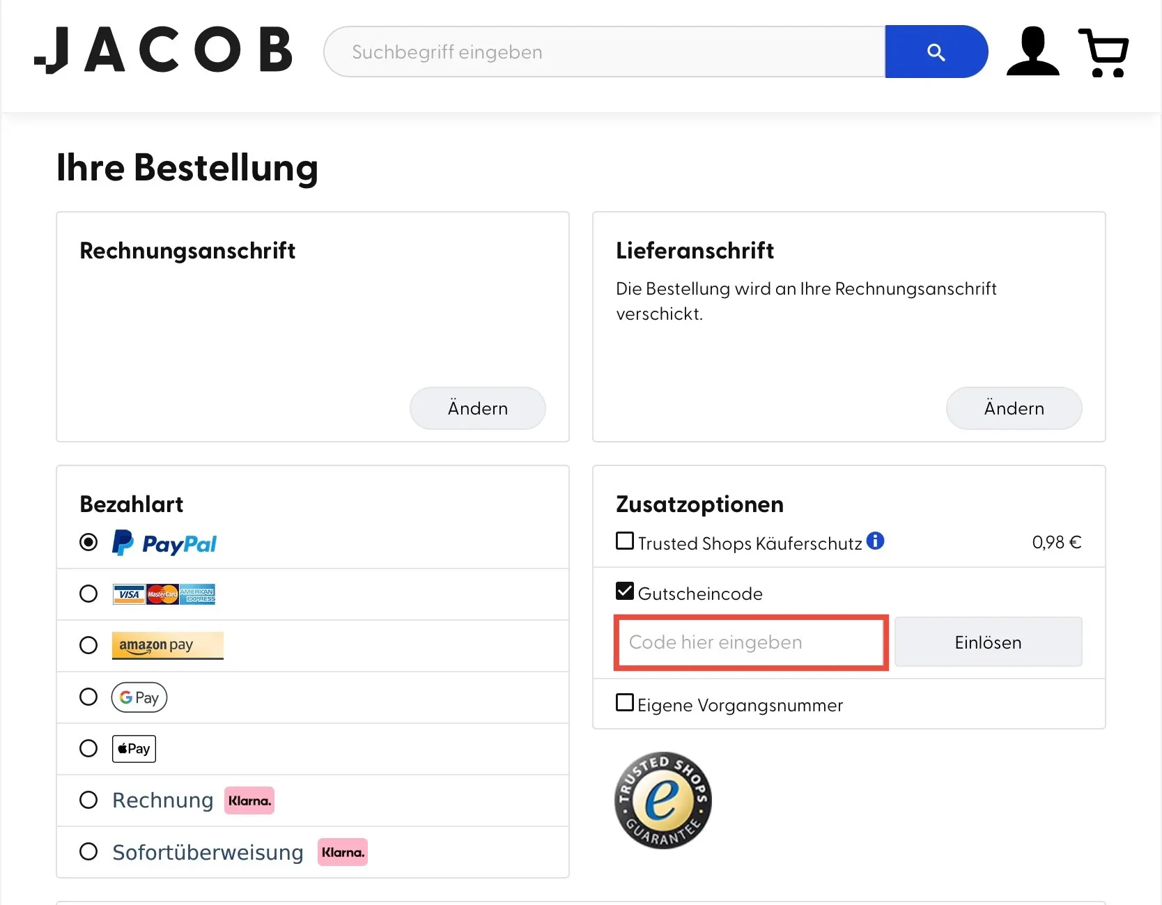 Jacob Elektronik Gutscheincode
