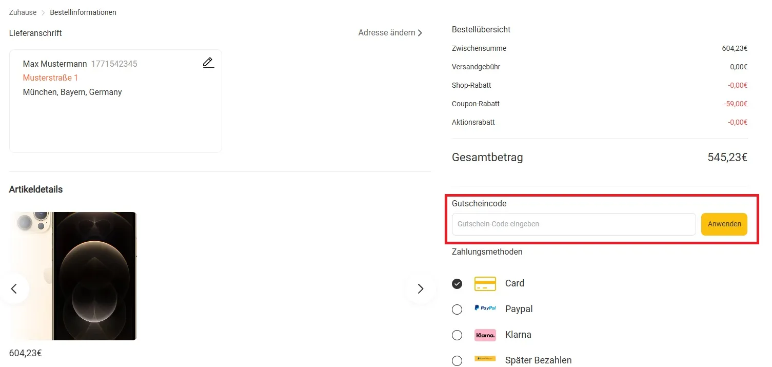 Gutscheincode Voghion