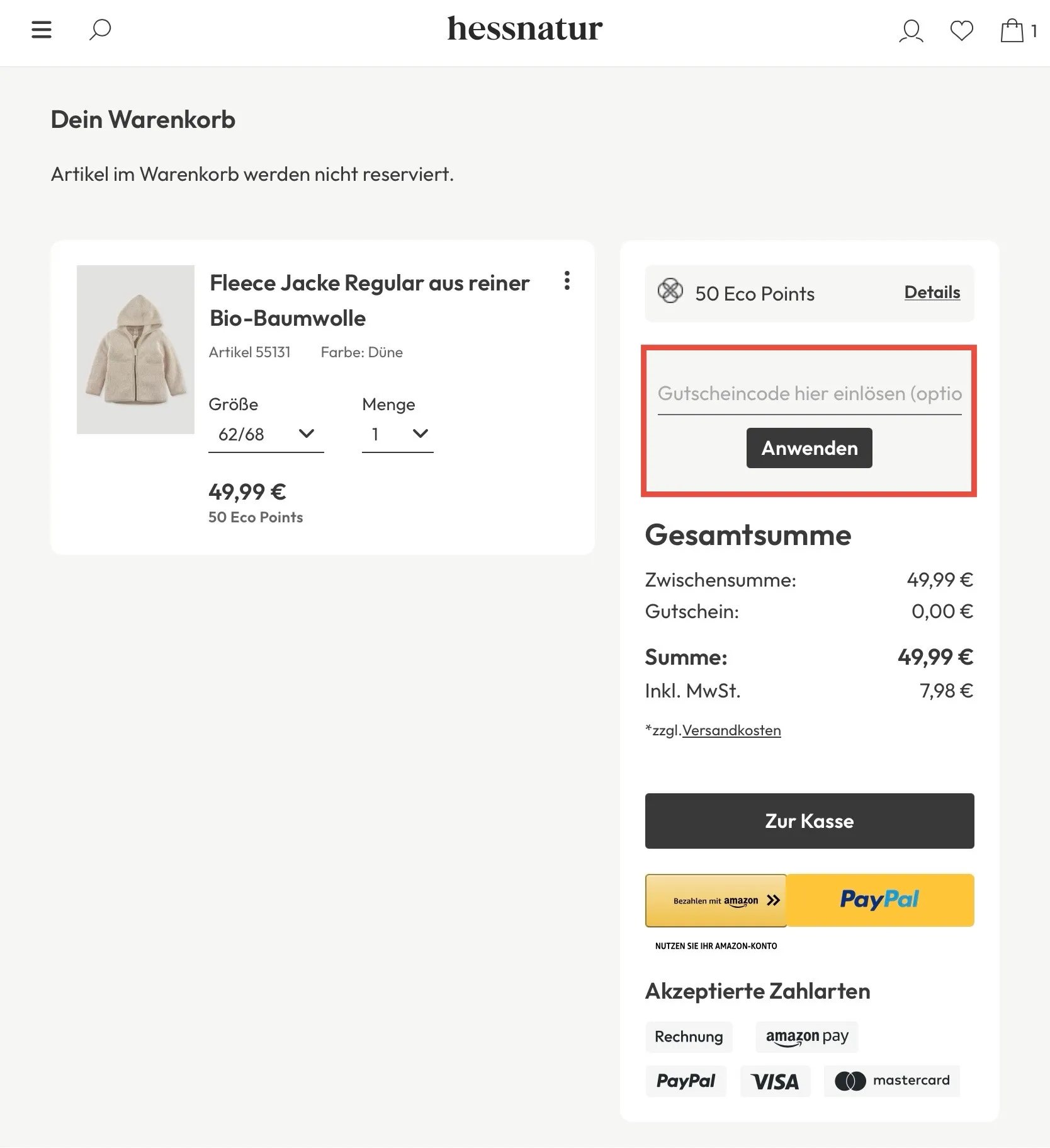 Hessnatur Gutscheincode