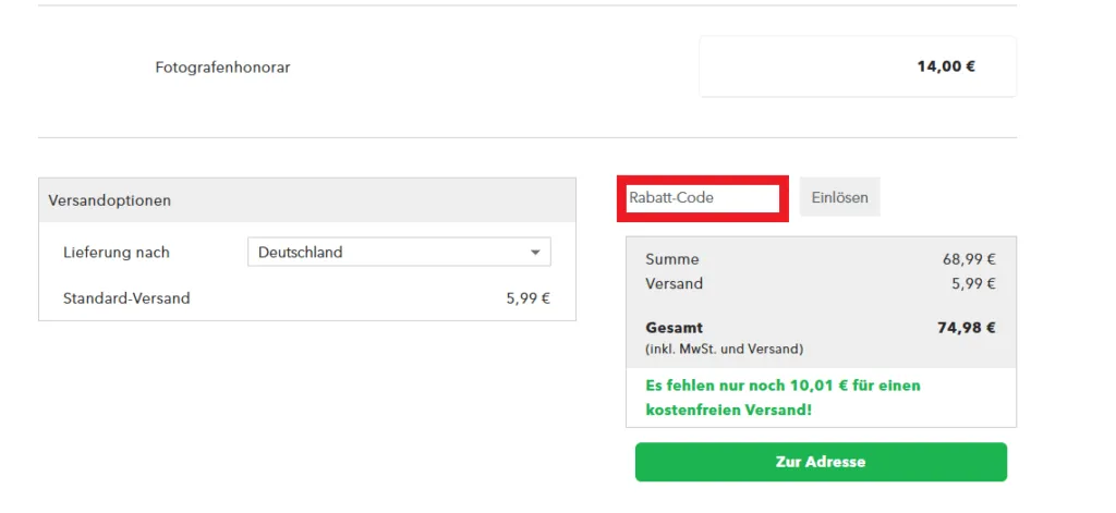 Rabatt Code myposter einlösen