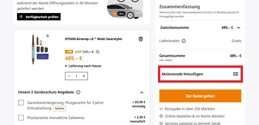 Aktionscode Saturn einlösen