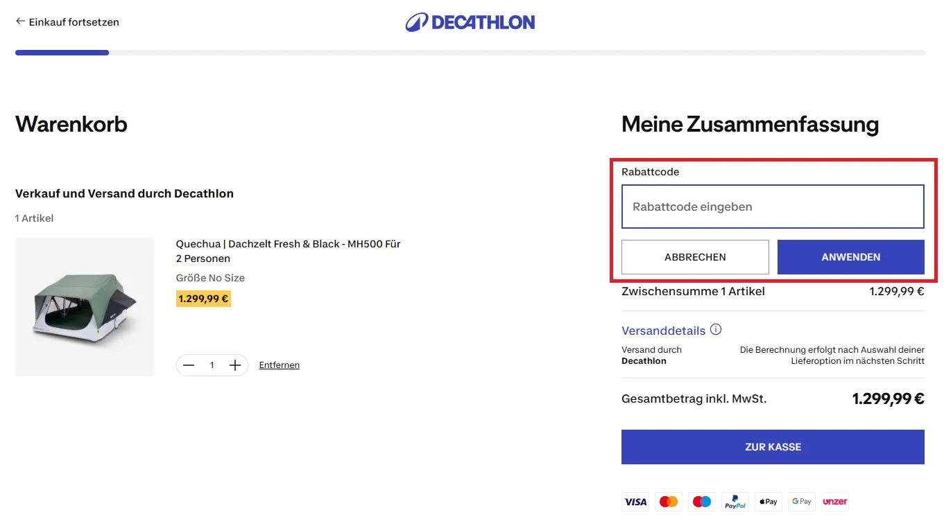 Rabattcode Decathlon