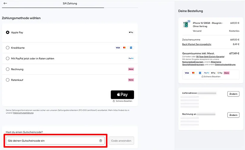 Wo löst ihr den Back Market Gutschein ein