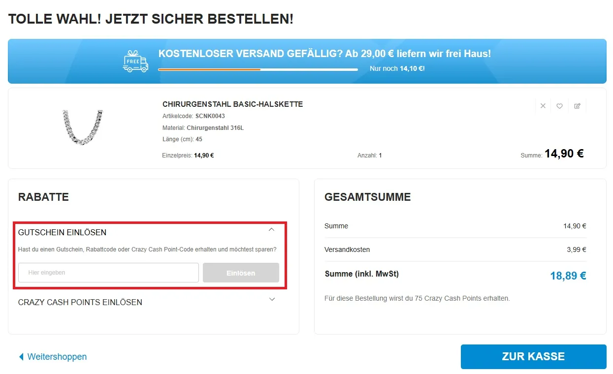 Rabattcode Crazy Factory