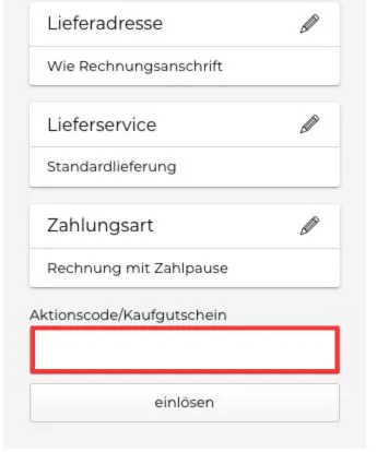 Baur Aktionscode einlösen