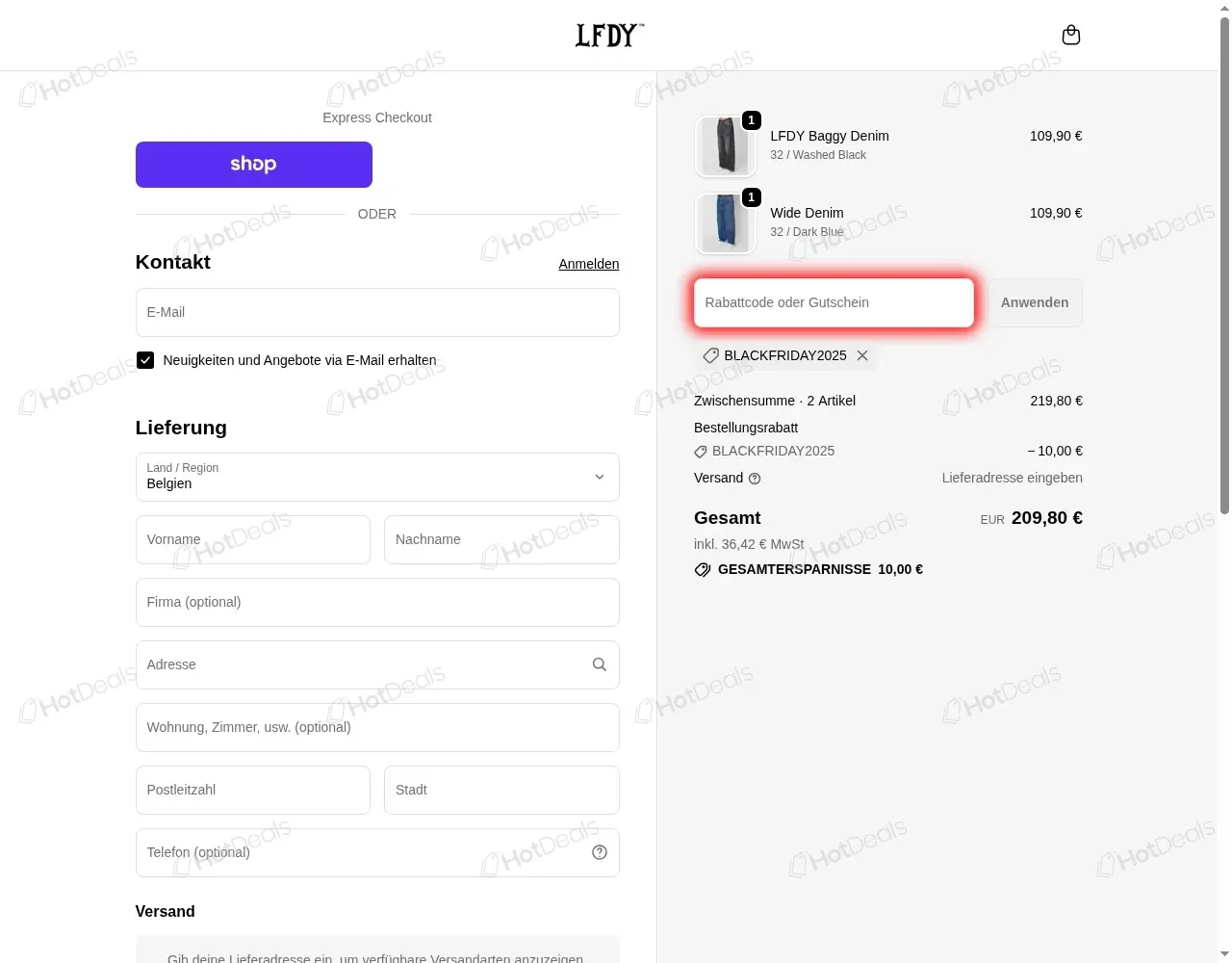 Schritte zum Einlösen des Lfdy Gutschein an der Kasse