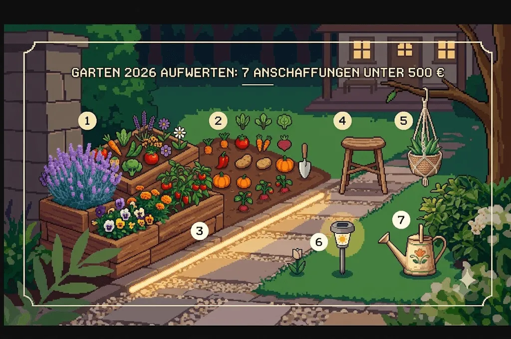 Sommer-Garten 2026 unter 500 € aufwerten: 7 Anschaffungen, die sich bis Oktober bezahlt machen