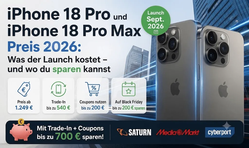 iPhone 18 Pro und iPhone 18 Pro Max Preis