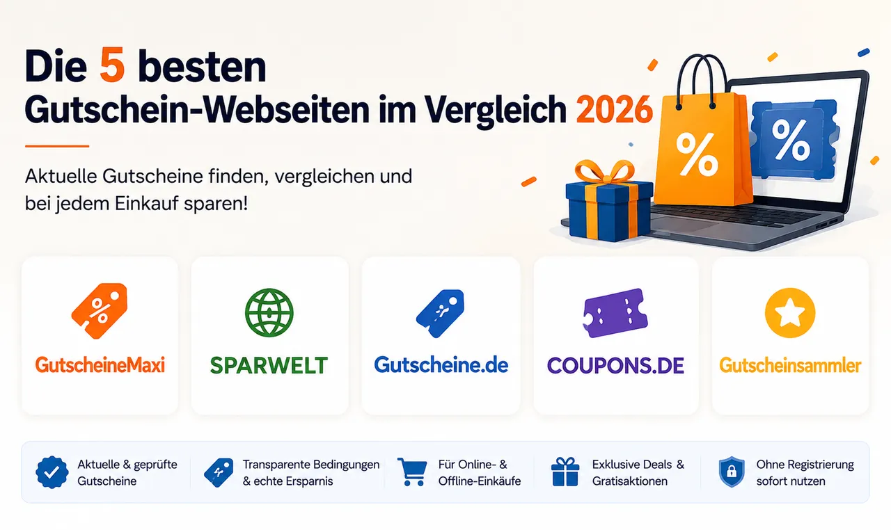 5 beste Gutschein-Webseiten