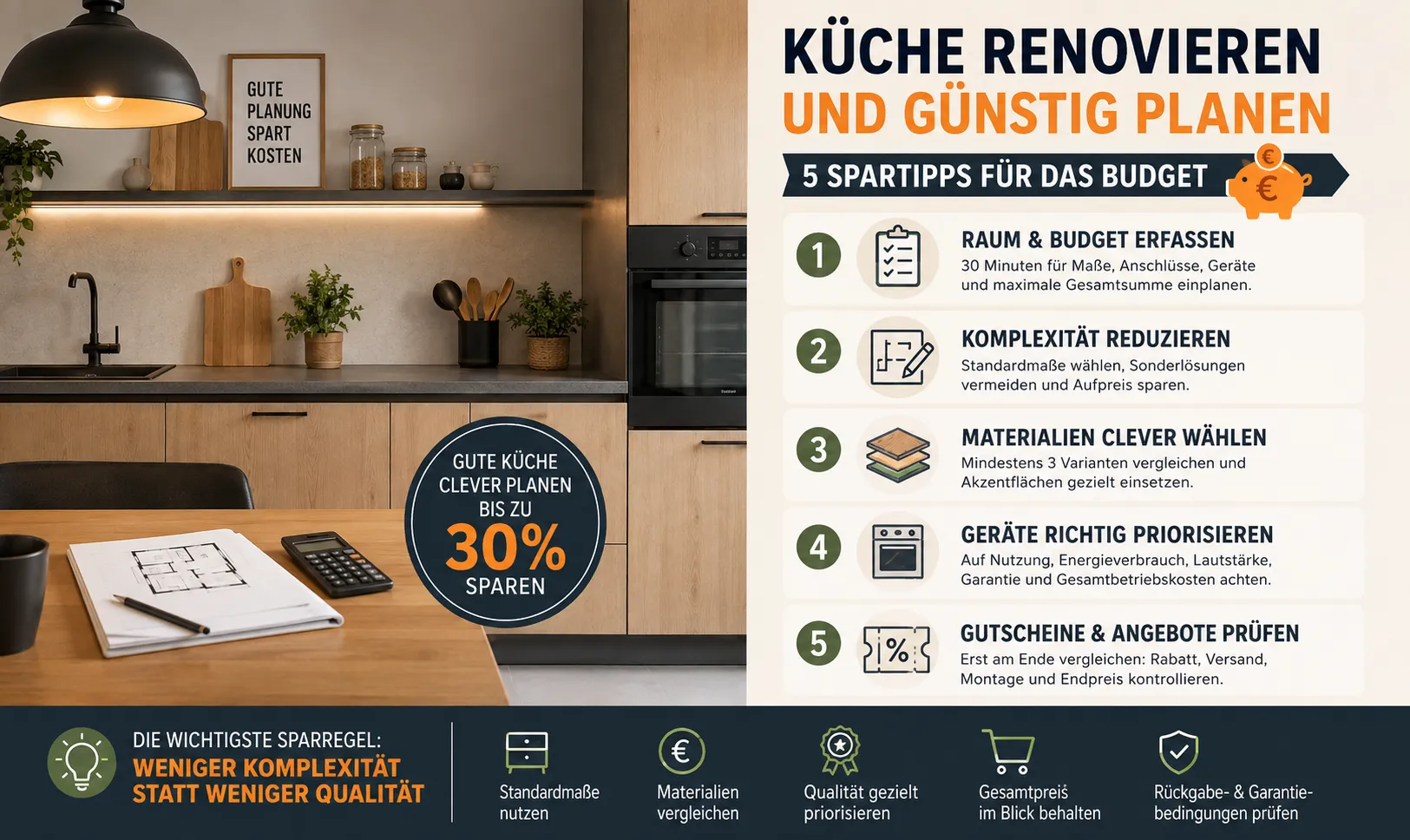 Küche renovieren und günstig planen