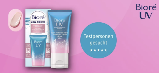 dm × Bioré: 500 Hauttypen für UV-Fluid mit Glow-Effekt
