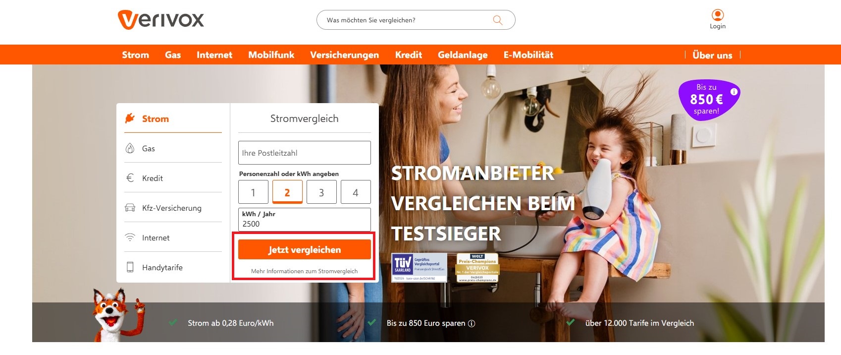 Verivox Gutscheincode einloesen